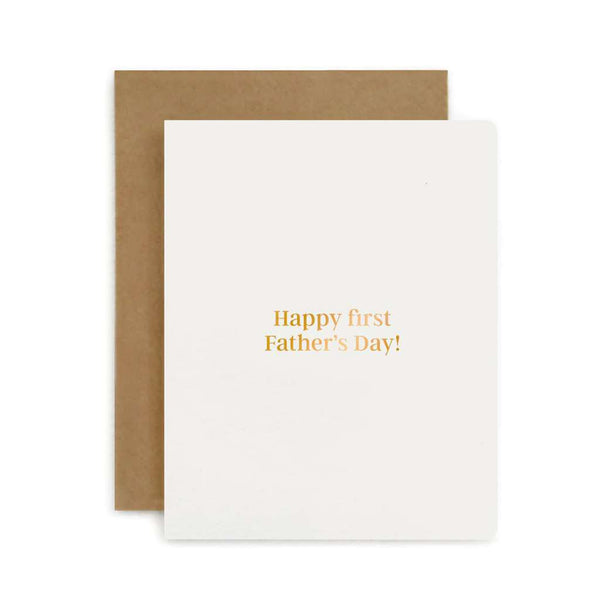 'Happy First Father's Day' Card by Bespoke Letterpress. Australian Art Prints and Homewares. Green Door Decor. www.greendoordecor.com.au
