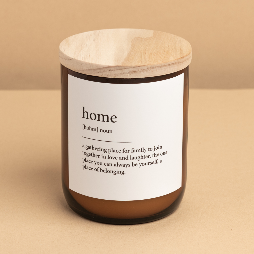 'Home' | Dictionary Candle by The Commonfolk Collective. Australian Art Prints and Homewares. Green Door Decor. www.greendoordecor.com.au