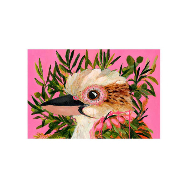 Kimmy the kookaburra by Grotti Lotti. Australian Art Prints and Homewares. Green Door Decor. www.greendoordecor.com.au