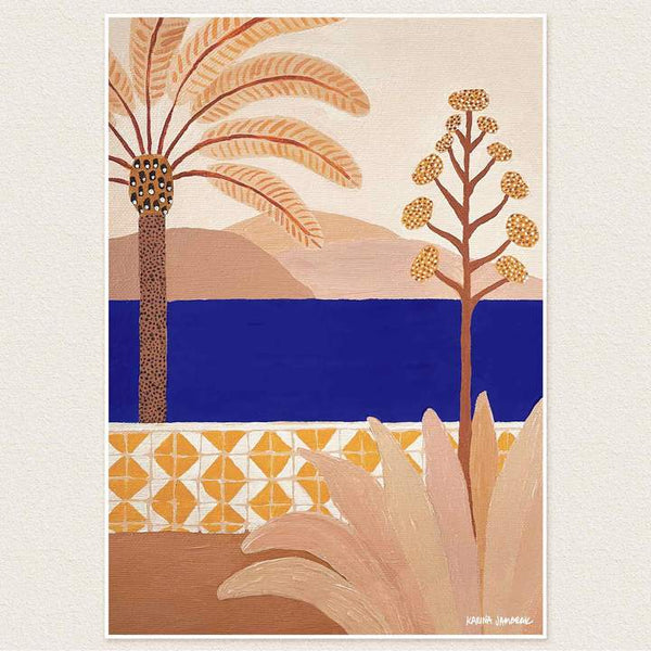 La Plage (The Beach) Fine Art Print, by Karina Jambrak. Australian Art Prints and Homewares. Green Door Decor. www.greendoordecor.com.au