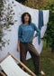 Lady Drawstring Sweat | Ocean Blue by Lou Lou Australia. Australian Art Prints and Homewares. Green Door Decor. www.greendoordecor.com.au