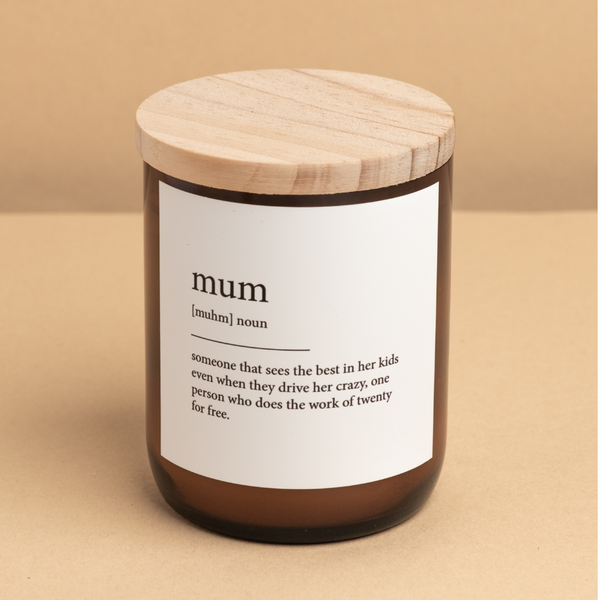 'Mum' | Dictionary Candle by The Commonfolk Collective. Australian Art Prints and Homewares. Green Door Decor. www.greendoordecor.com.au