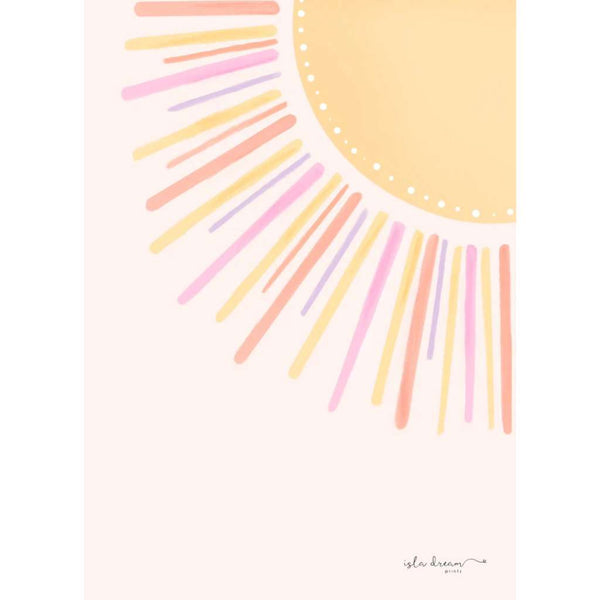 Hello Sunshine - Pastel print by Isla Dream. Australian Art Prints and Homewares. Green Door Decor. www.greendoordecor.com.au