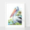 Framed - Pelican and Pandanus Print by Earthdrawn Studio. Australian Art Prints and Homewares. Green Door Decor. www.greendoordecor.com.au