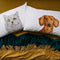 Duke the Dachshund Pillowcase by For Me By Dee. Australian Art Prints and Homewares. Green Door Decor. www.greendoordecor.com.au