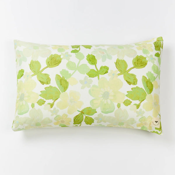 'Mini Pastel Floral Green' | Pillowcase Set by Bonnie and Neil. Australian Art Prints and Homewares. Green Door Decor. www.greendoordecor.com.au