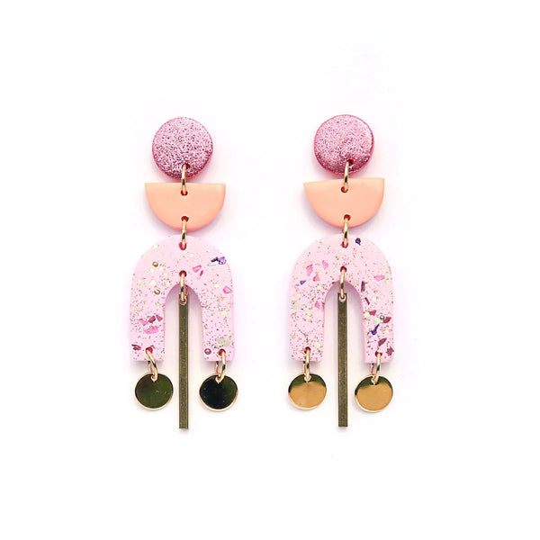 Pink Horseshoe Earrings by Kingston Jewellery. Australian Art Prints and Homewares. Green Door Decor. www.greendoordecor.com.au