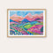 Pink Ranges II Print - framed - by Daniela Fowler Art. Australian Art Prints. Green Door Decor. www.greendoordecor.com.au