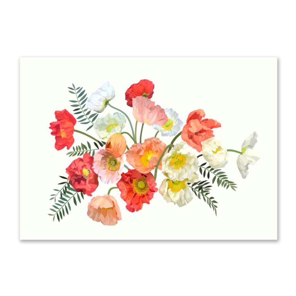 Poppies Limited Edition Fine Art Print by Lamai Anne. Australian Art Prints and Homewares. Green Door Decor. www.greendoordecor.com.au