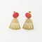 Poppy Earrings Coral by Middle Child Jewellery. Australian Art Prints and Homewares. Green Door Decor. www.greendoordecor.com.au
