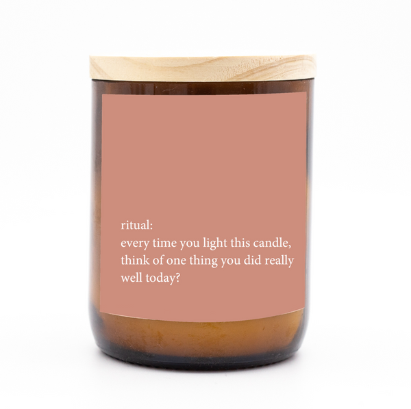 Ritual Quote Candle by The Commonfolk Collective. Australian Art Prints and Homewares. Green Door Decor. www.greendoordecor.com.au