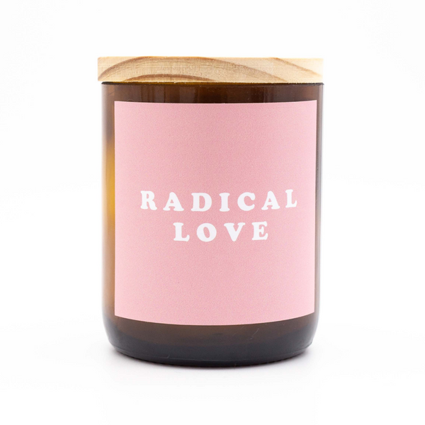 'Radical Love' | Happy Days Candle by The Commonfolk Collective. Australian Art Prints and Homewares. Green Door Decor. www.greendoordecor.com.au