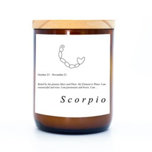 'Scorpio' | Zodiac Candle by The Commonfolk Collective. Australian Art Prints and Homewares. Green Door Decor. www.greendoordecor.com.au