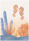 Seahorse Duo fine art print by Karina Jambrak. Australian Art Prints and Homewares. Green Door Decor. www.greendoordecor.com.au
