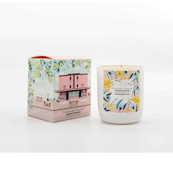 Small Candle | Japanese Honeysuckle by Blossom + Bloom. Australian Art Prints and Homewares. Green Door Decor. www.greendoordecor.com.au