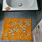 Spotted Begonia Mustard Bath Mat by Bonnie and Neil. Australian Art Prints and Homewares. Green Door Decor. www.greendoordecor.com.au
