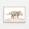 Triceratops print by My Hidden Forest. Australian Art Prints and Homewares. Green Door Decor. www.greendoordecor.com.au