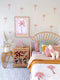 Wall Stickers - Happy Palms - Pink Mixed styled bedroom with half set, by Sailah Lane. Australian Art Prints. Green Door Decor. www.greendoordecor.com.au