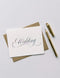 'Wedding - Silver Holographic' Card by Bespoke Letterpress. Australian Art Prints and Homewares. Green Door Decor. www.greendoordecor.com.au