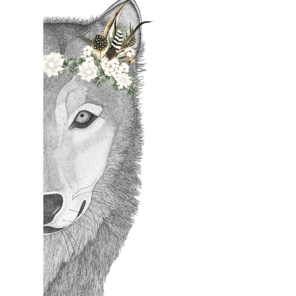 Willow the Wolf with Luxe Feather Crown (Limited Edition)