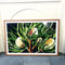 Winter Banksias print by fireplace, by Grotti Lotti. Australian Art Prints. Green Door Decor. www.greendoordecor.com.au