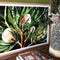 Winter Banksias print framed, by Grotti Lotti. Australian Art Prints. Green Door Decor. www.greendoordecor.com.au