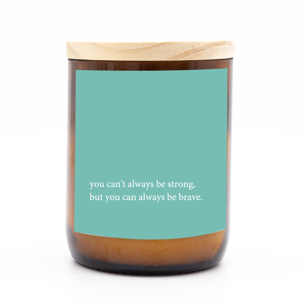 'Be Brave' | Heartfelt Quote Candle by The Commonfolk Collective. Australian Art Prints and Homewares. Green Door Decor. www.greendoordecor.com.au