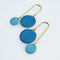 Bubbles Earrings Blue by Middle Child Jewellery. Australian Art Prints and Homewares. Green Door Decor. www.greendoordecor.com.au