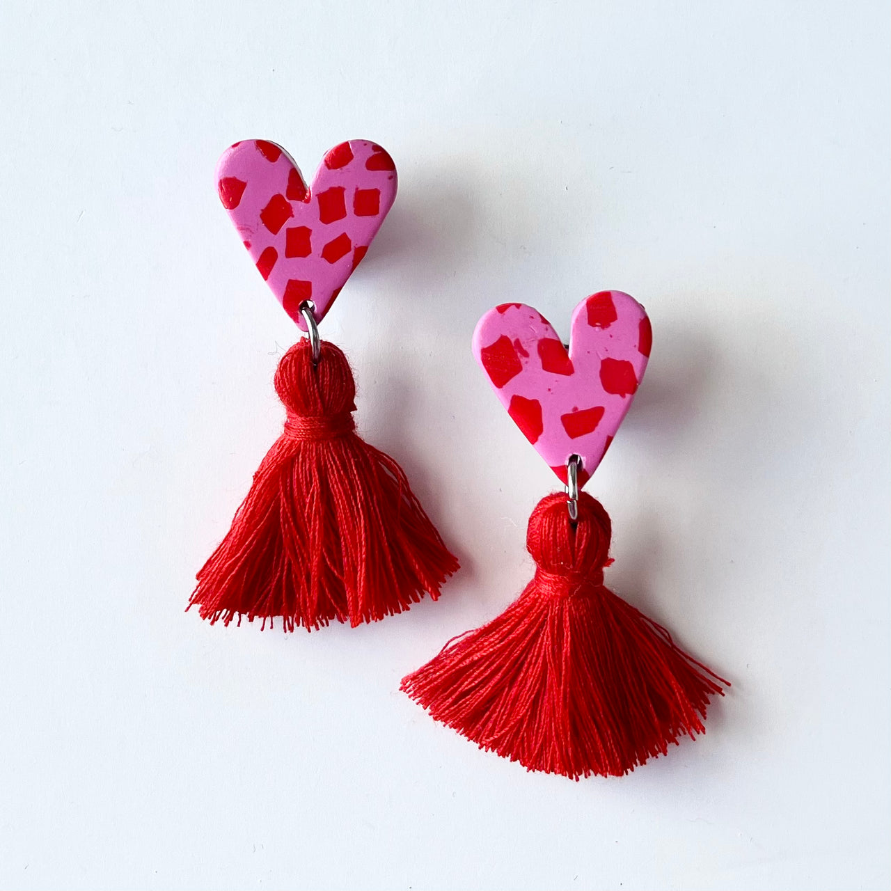 Heart Tassels Earrings by Kingston Jewellery. Australian Art Prints and Homewares. Green Door Decor. www.greendoordecor.com.au