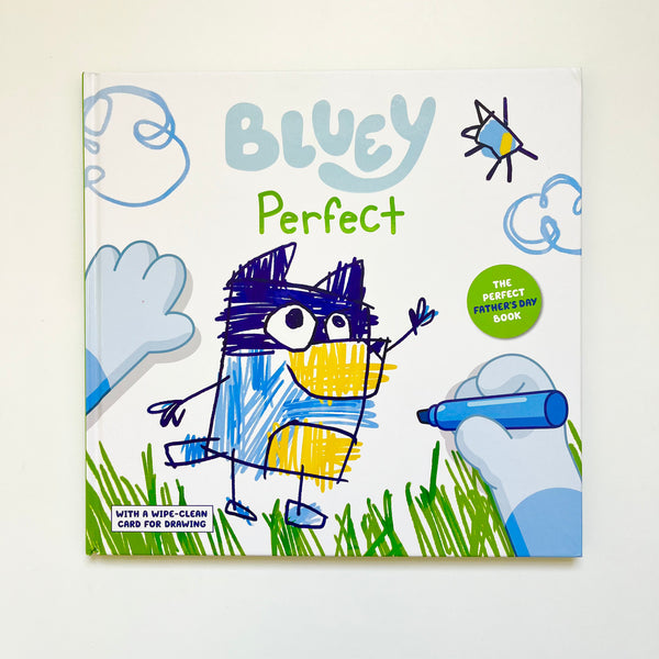 Bluey:Perfect book by Bluey. Australian Art Prints and Homewares. Green Door Decor. www.greendoordecor.com.au