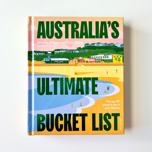 Australia's Ultimate Bucket List book 2nd Edition by Jennifer Adams & Clint Bizzell. Australian Art Prints and Homewares. Green Door Decor. www.greendoordecor.com.au